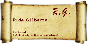 Ruda Gilberta névjegykártya